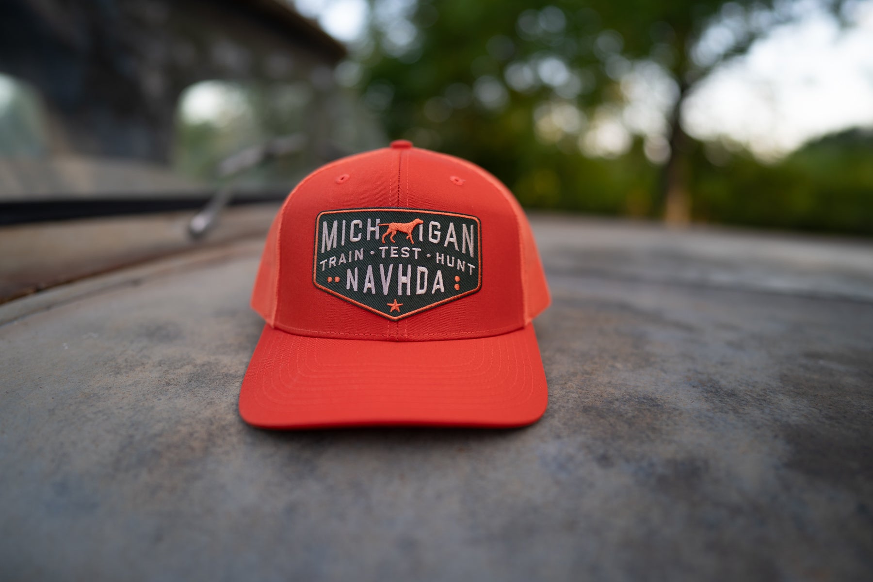 Blaze Orange MI NAVHDA Patch Hat